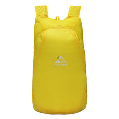 Yellow foldable travel backpack