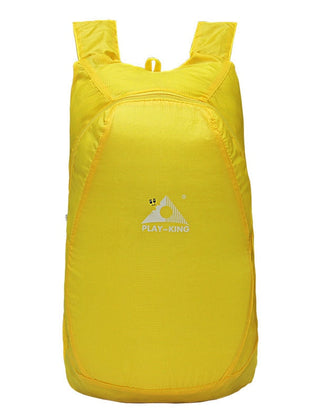 Yellow foldable travel backpack