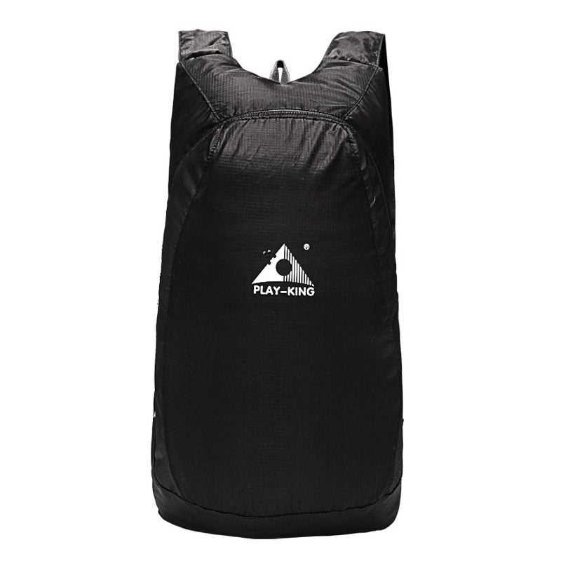 Black foldable travel backpack