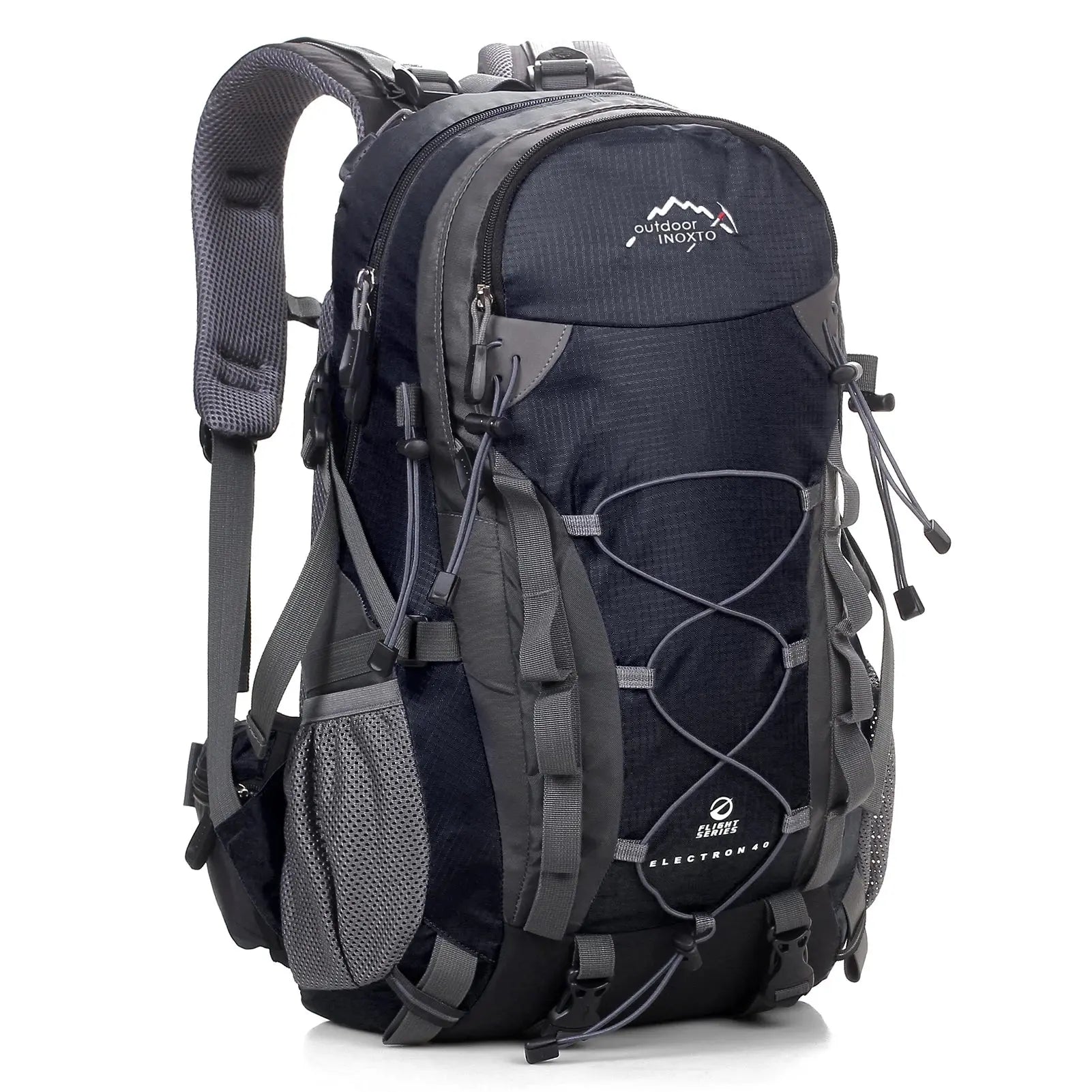 Black ExplorerMax 40-liter hiking backpack