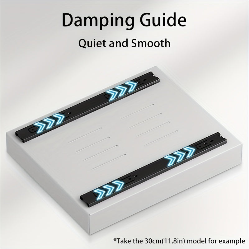 Damped sliding rails on the pull-out organizer