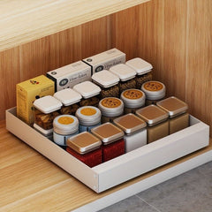 White 15.75 inch pull-out cabinet organizer