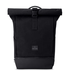 Black UrbanFlow roll-top laptop backpack