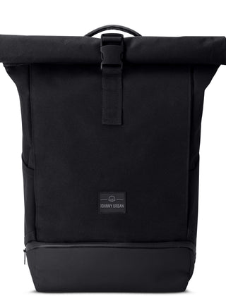 Black UrbanFlow roll-top laptop backpack
