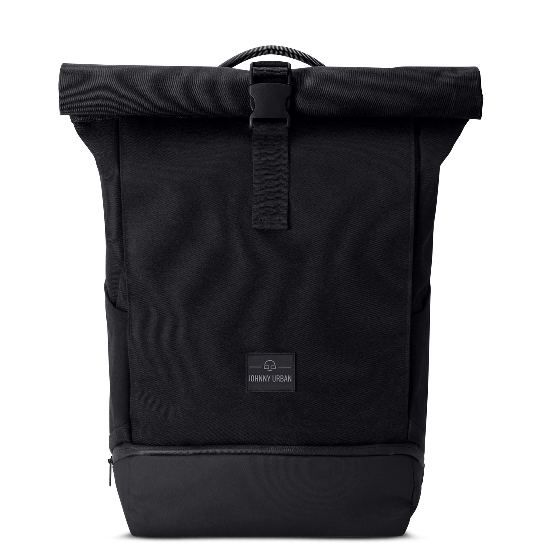 Black UrbanFlow roll-top laptop backpack