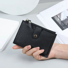 Black slim money-clip wallet