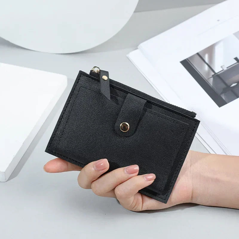 Black slim money-clip wallet