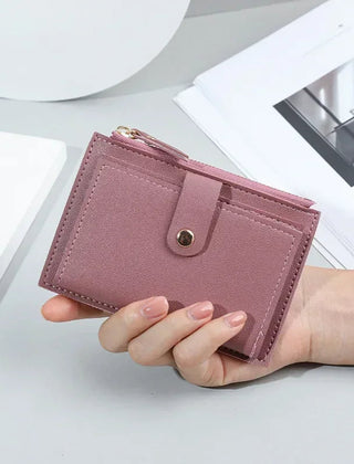 Dark Pink slim money-clip wallet