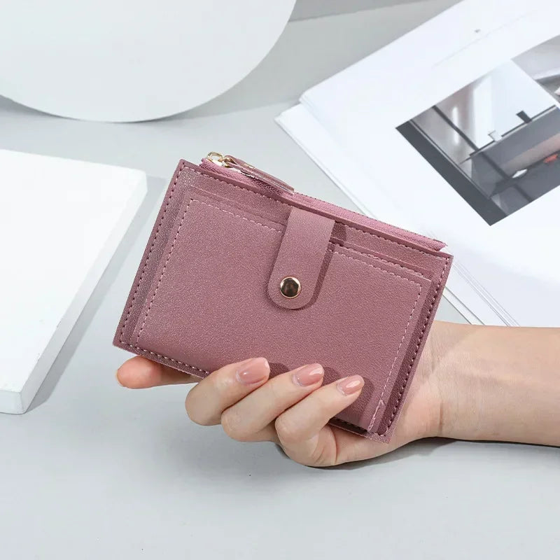 Dark Pink slim money-clip wallet