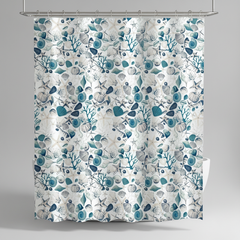Coral Shells patterned shower curtain