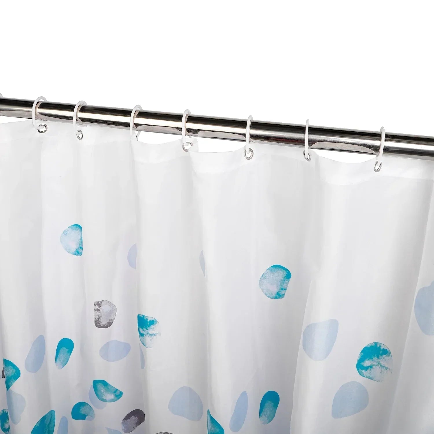 Plastic hooks attached through metal curtain eyelets