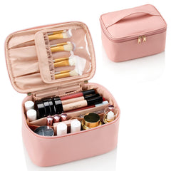 Pink travel makeup organizer