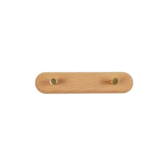 Beech Wood 2 Hook wall coat rack