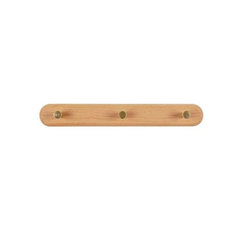 Beech Wood 3 Hook wall coat rack