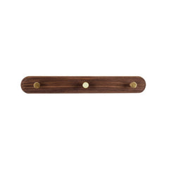 Black Walnut 3 Hook wall coat rack