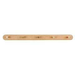 Beech Wood 5 Hook wall coat rack
